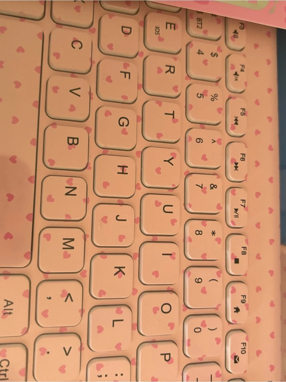 CyloPop Pink Heart Wireless Keyboard and Mouse Set